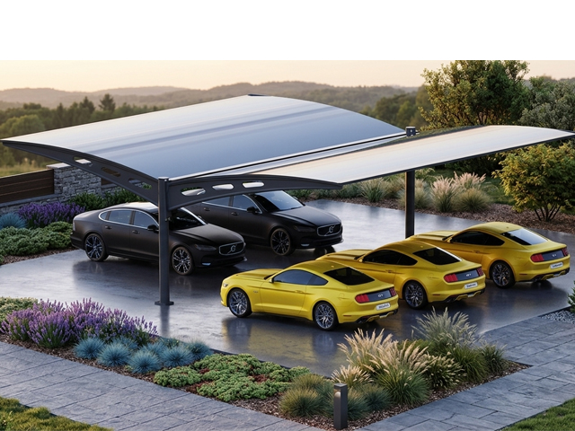 Araç Otopark Modelleri / 0071051 Ahşap Araba Garajı ve Ardiye